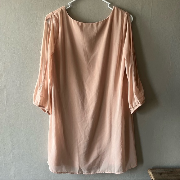 Lulus Shifting Dears Blush Pink Long Sleeve Dress Size Small - Picture 6 of 7
